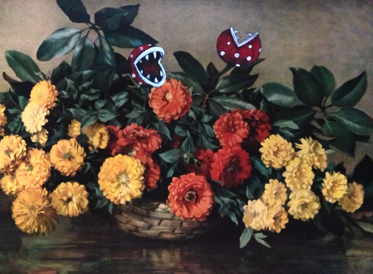 Mario Brothers Piranha Painting