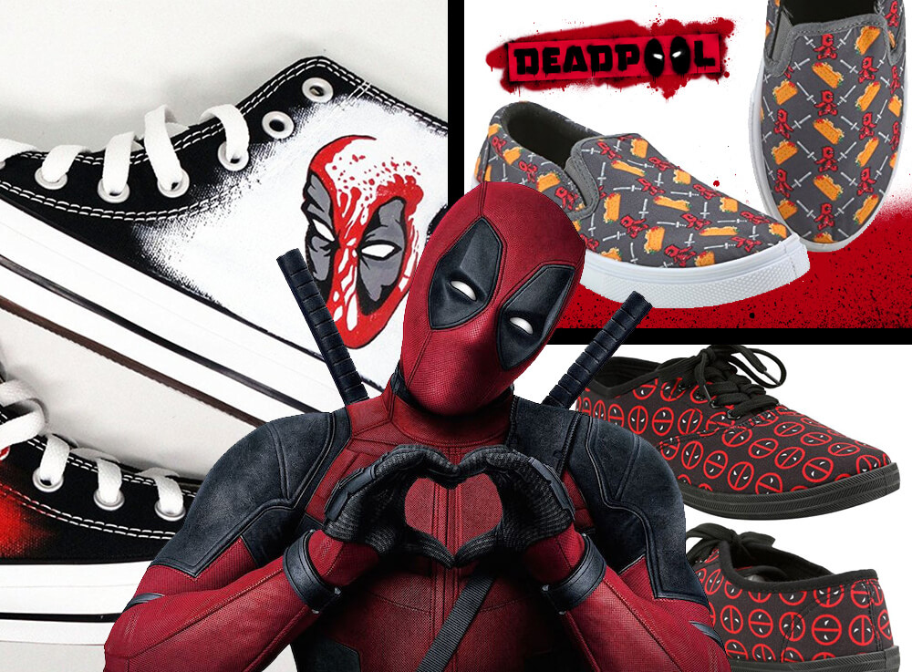 deadpool slip on shoes