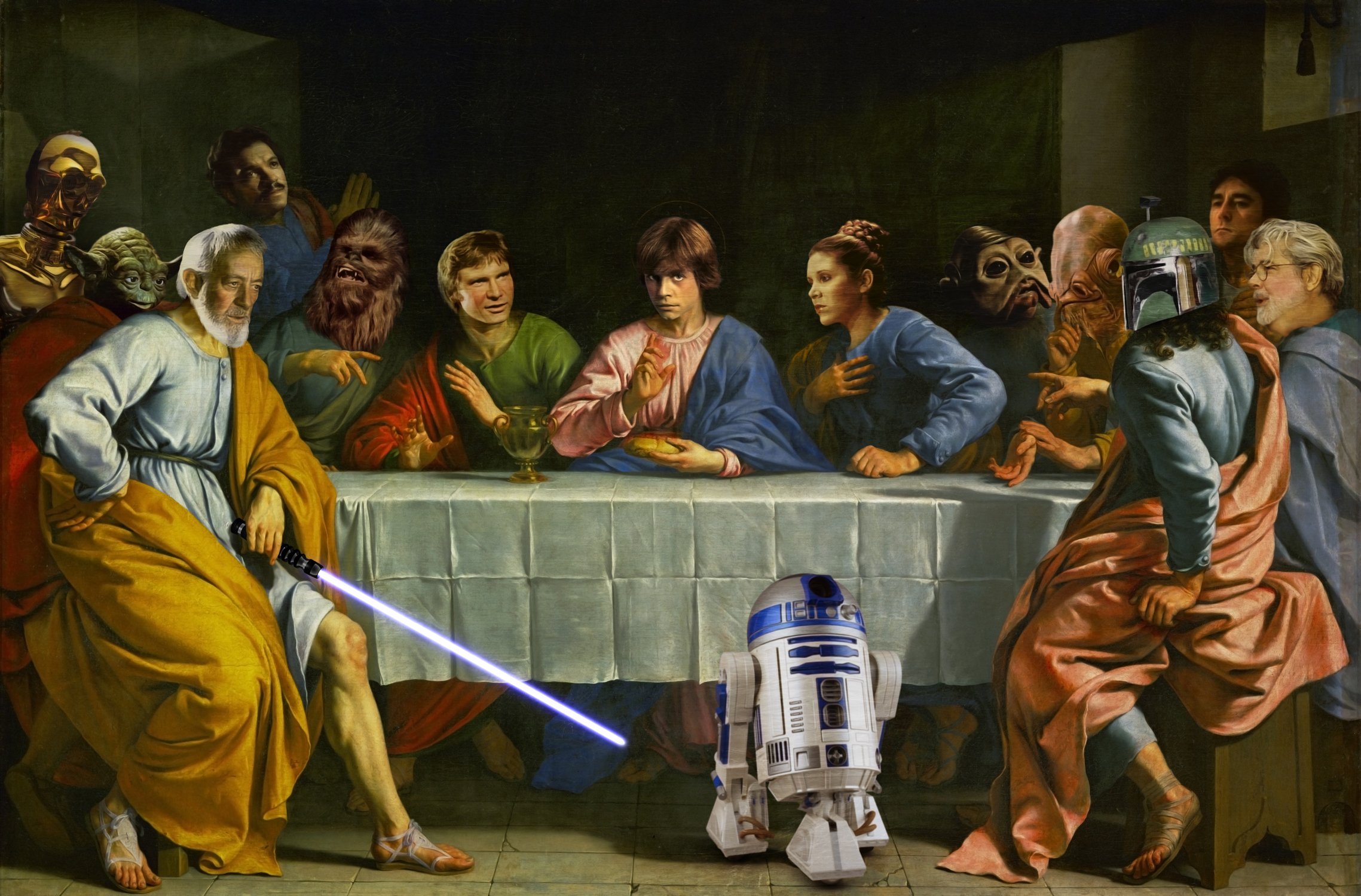 Funny Last Supper Star Wars Poster