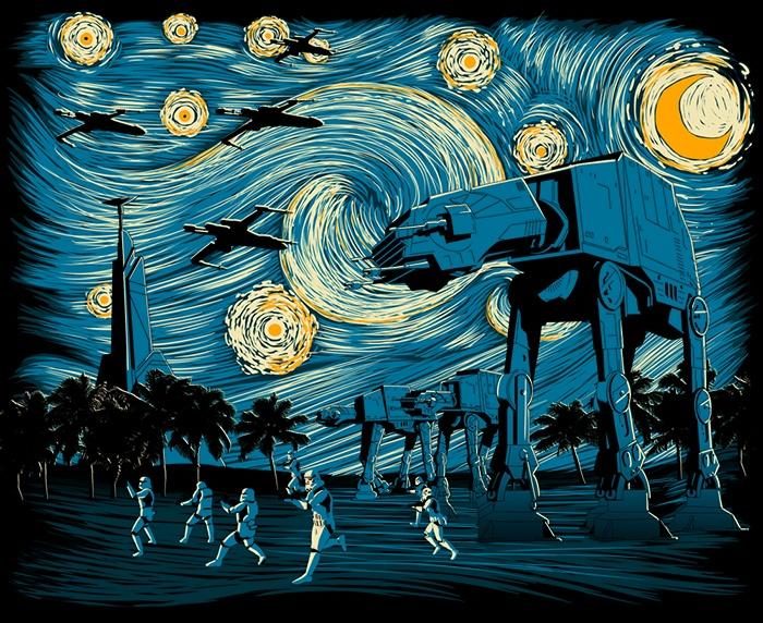 Van Gogh Star Wars Poster